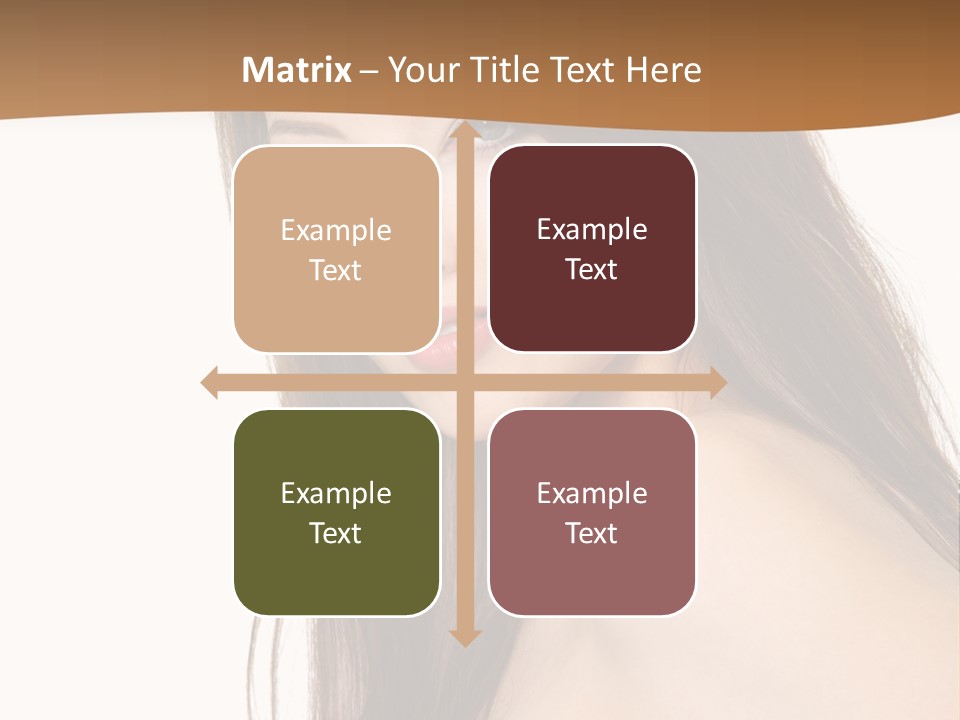 Vertical Brunette Portrait PowerPoint Template