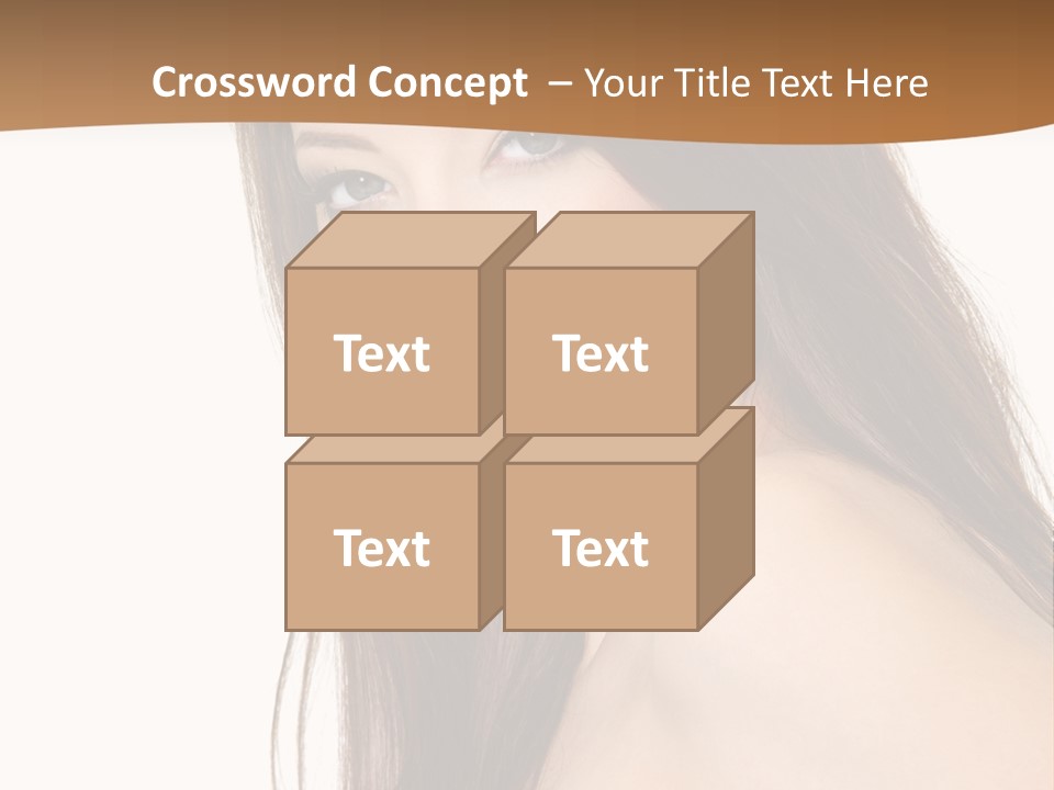 Vertical Brunette Portrait PowerPoint Template