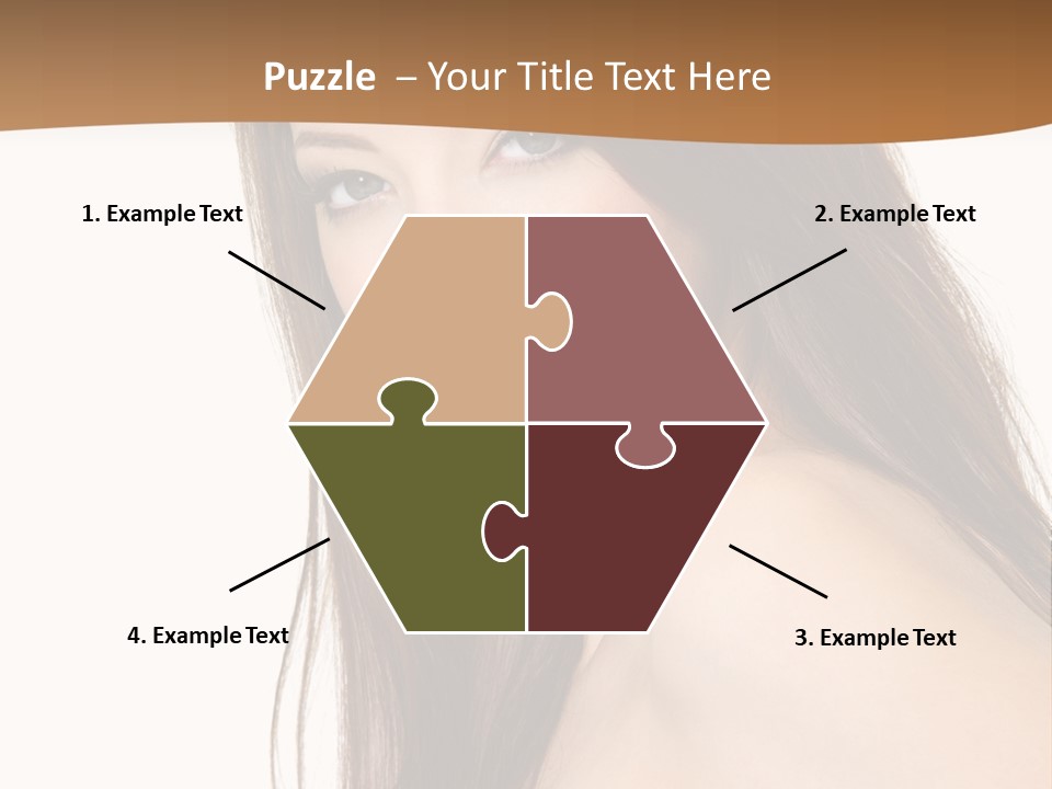 Vertical Brunette Portrait PowerPoint Template