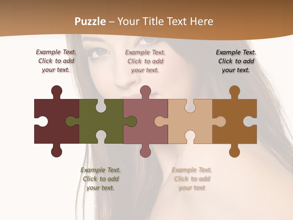 Vertical Brunette Portrait PowerPoint Template