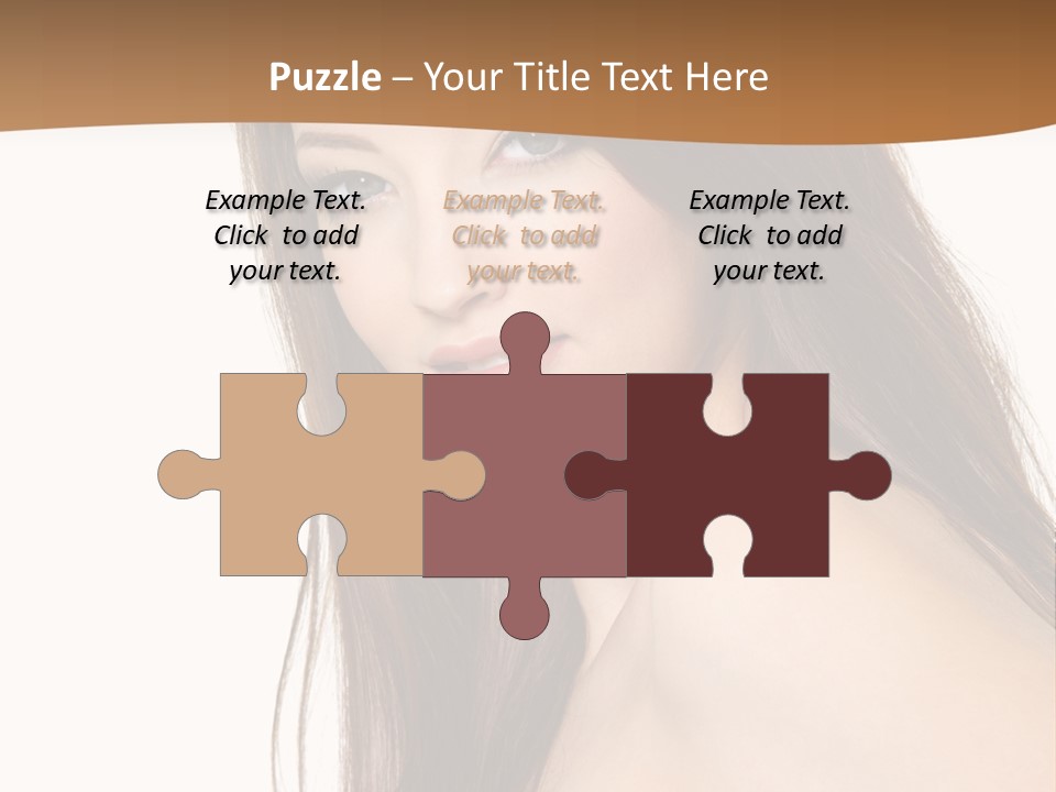 Vertical Brunette Portrait PowerPoint Template