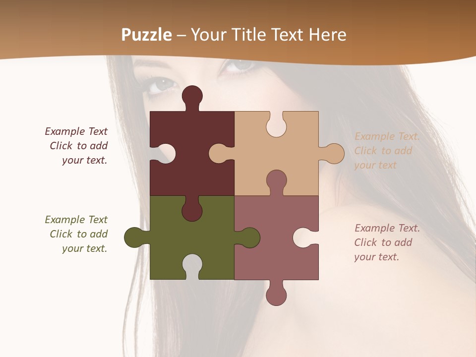 Vertical Brunette Portrait PowerPoint Template