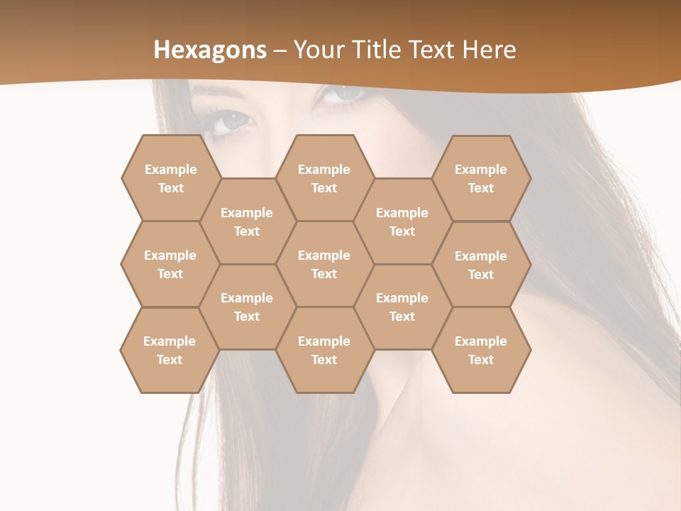 Vertical Brunette Portrait PowerPoint Template