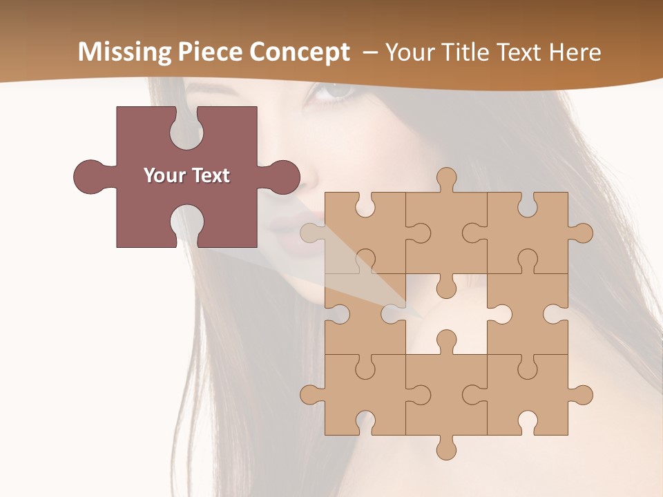 Vertical Brunette Portrait PowerPoint Template