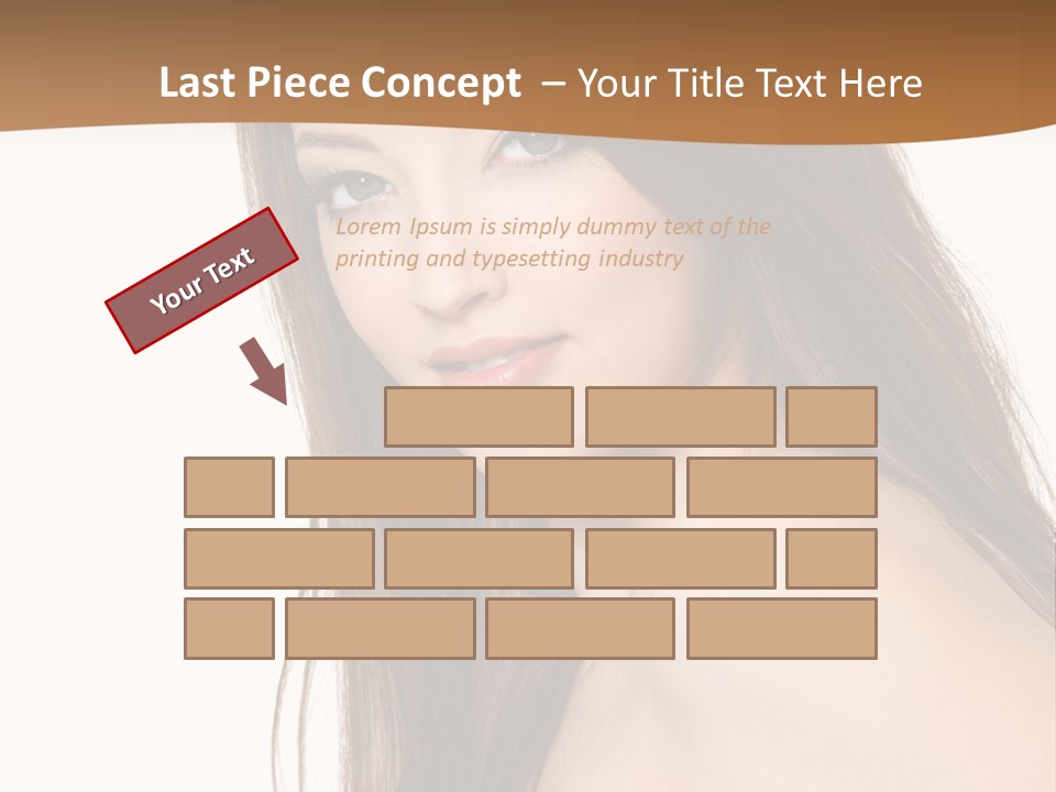 Vertical Brunette Portrait PowerPoint Template