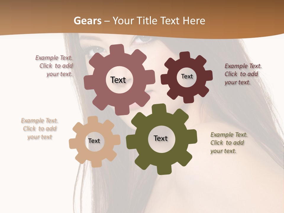 Vertical Brunette Portrait PowerPoint Template