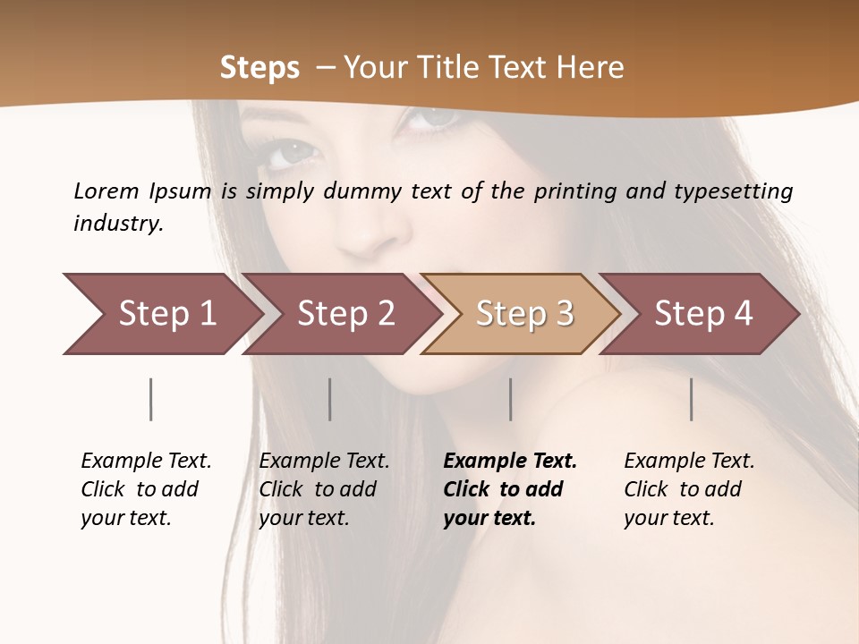 Vertical Brunette Portrait PowerPoint Template