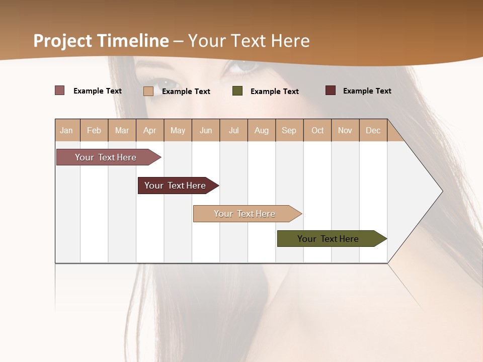 Vertical Brunette Portrait PowerPoint Template
