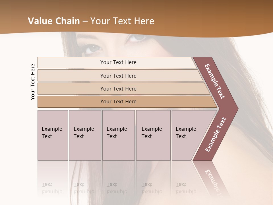 Vertical Brunette Portrait PowerPoint Template