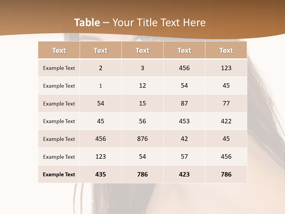 Vertical Brunette Portrait PowerPoint Template