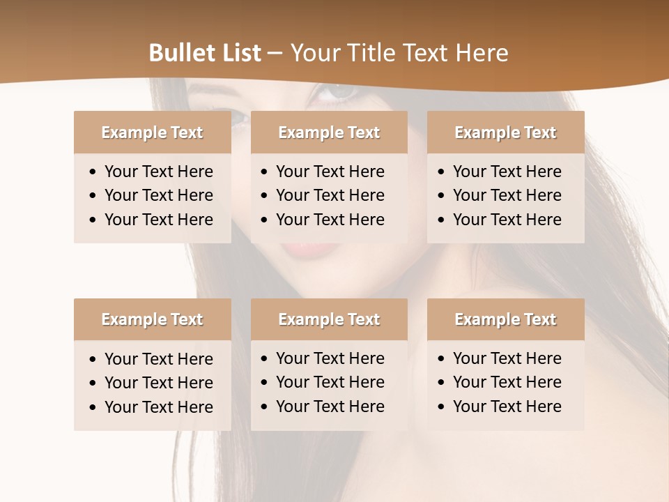 Vertical Brunette Portrait PowerPoint Template