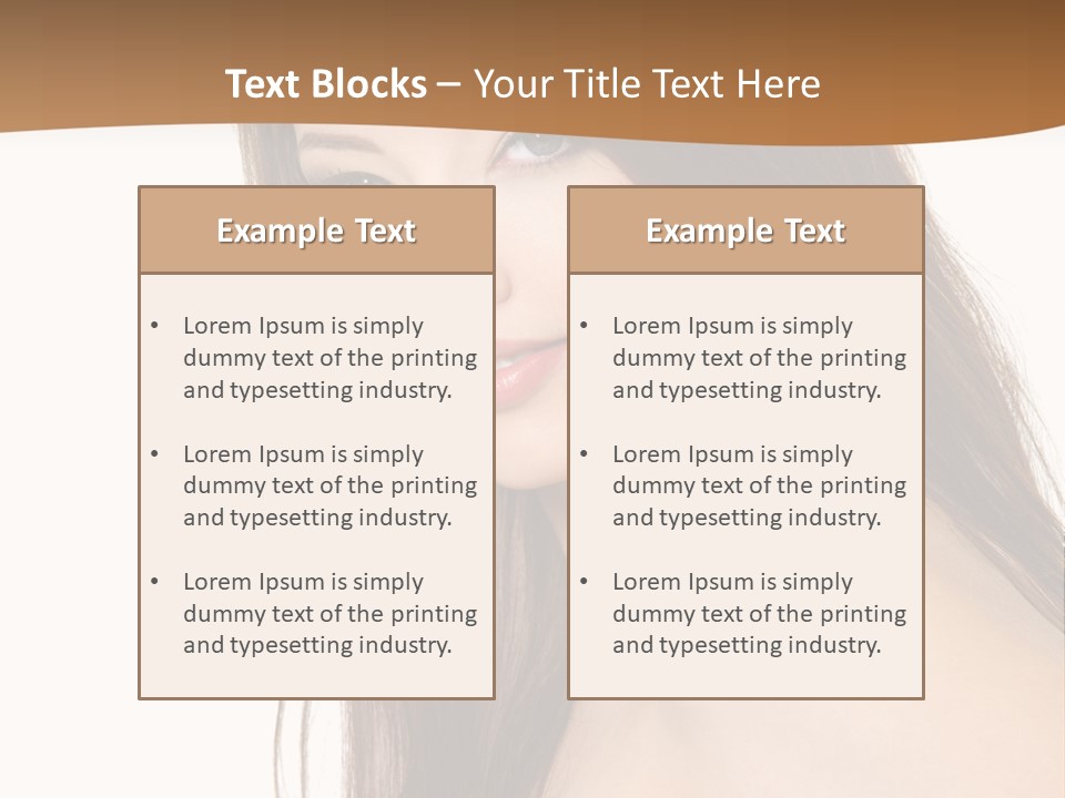 Vertical Brunette Portrait PowerPoint Template