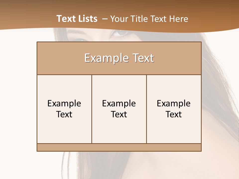 Vertical Brunette Portrait PowerPoint Template