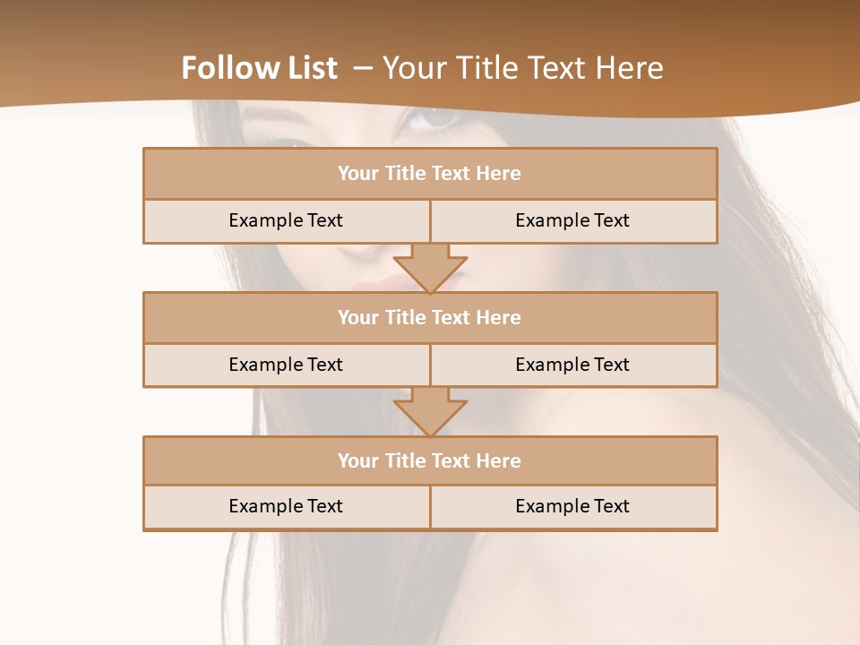 Vertical Brunette Portrait PowerPoint Template