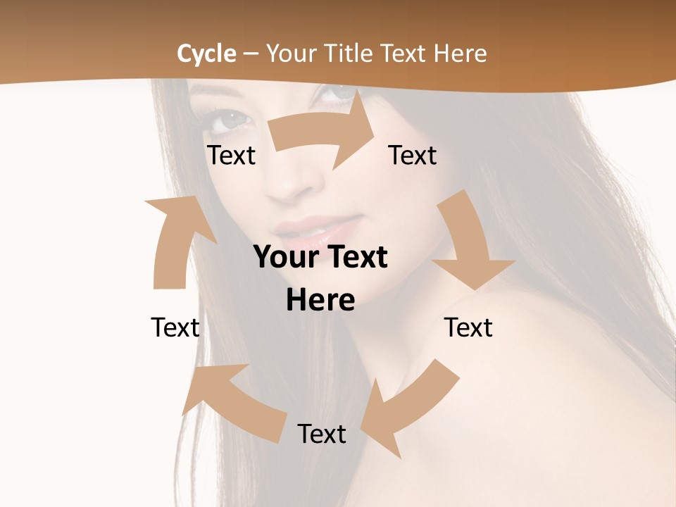 Vertical Brunette Portrait PowerPoint Template
