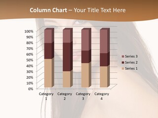 Vertical Brunette Portrait PowerPoint Template