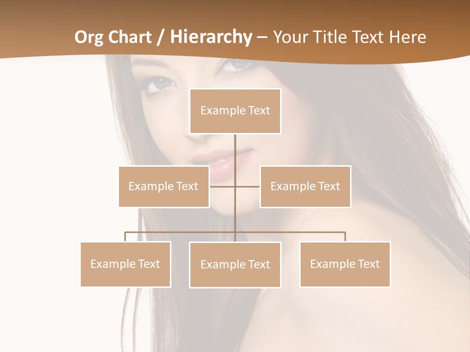 Vertical Brunette Portrait PowerPoint Template