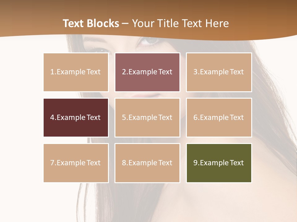 Vertical Brunette Portrait PowerPoint Template