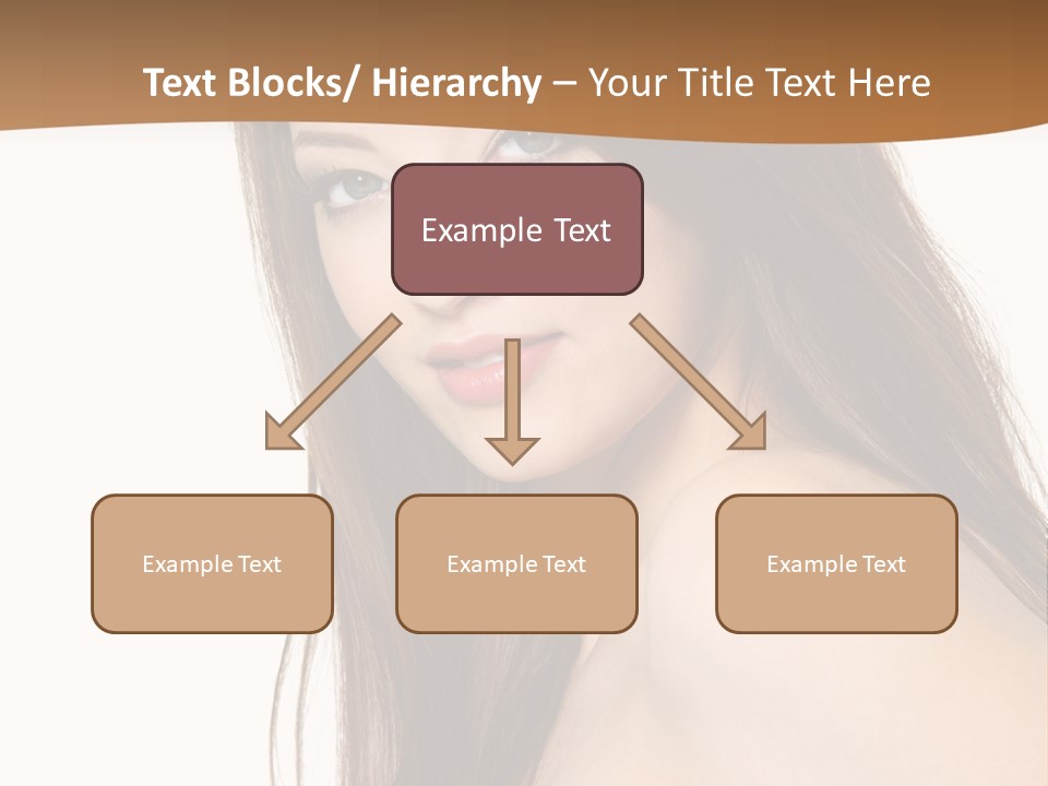 Vertical Brunette Portrait PowerPoint Template