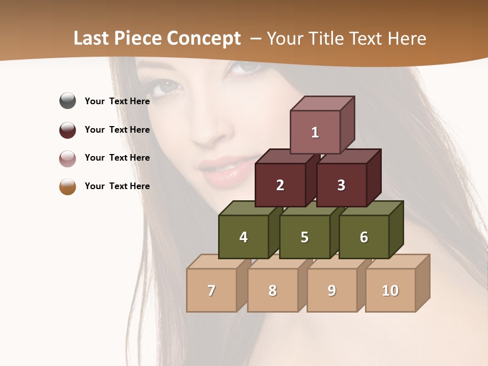 Vertical Brunette Portrait PowerPoint Template