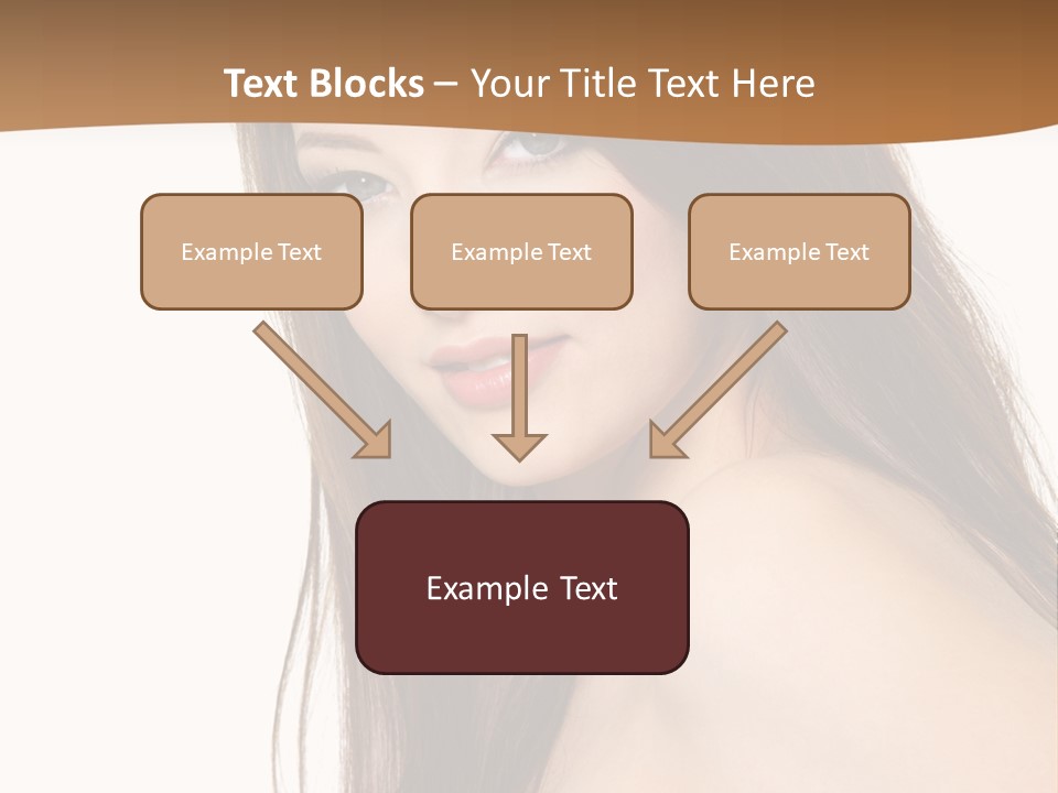 Vertical Brunette Portrait PowerPoint Template