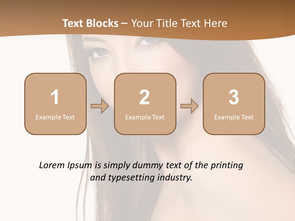 Vertical Brunette Portrait PowerPoint Template