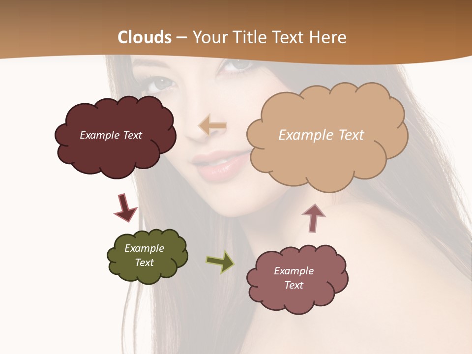 Vertical Brunette Portrait PowerPoint Template