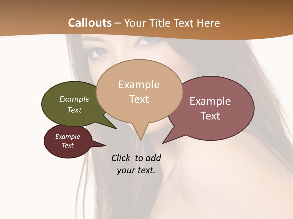 Vertical Brunette Portrait PowerPoint Template