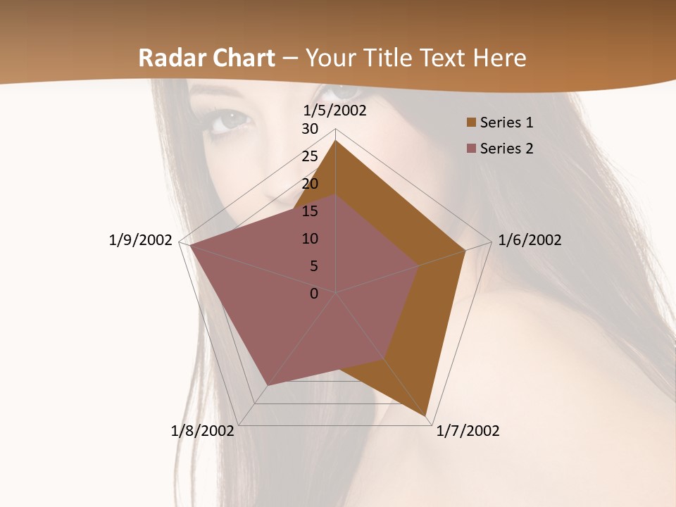 Vertical Brunette Portrait PowerPoint Template