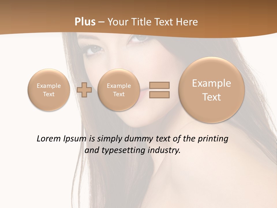 Vertical Brunette Portrait PowerPoint Template