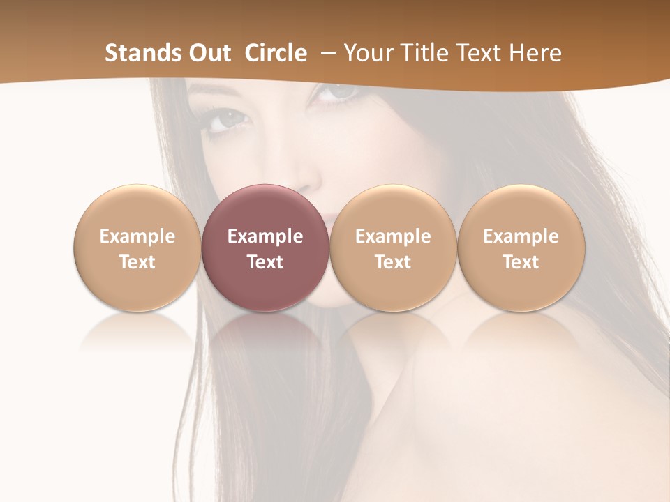 Vertical Brunette Portrait PowerPoint Template