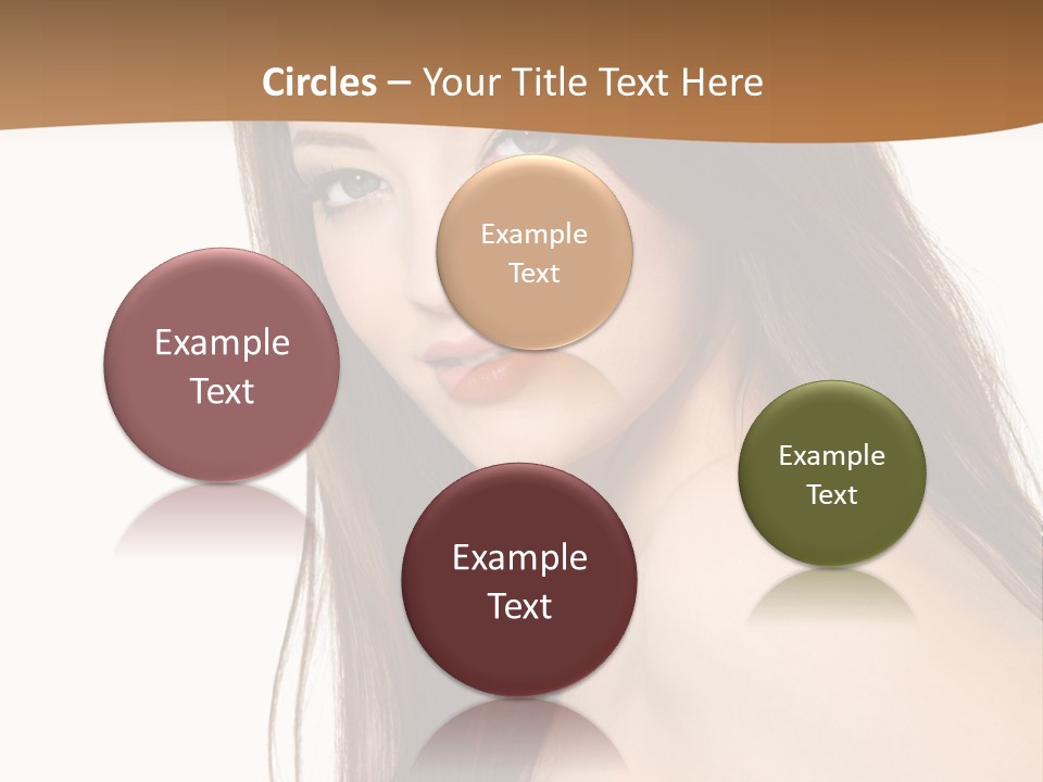 Vertical Brunette Portrait PowerPoint Template