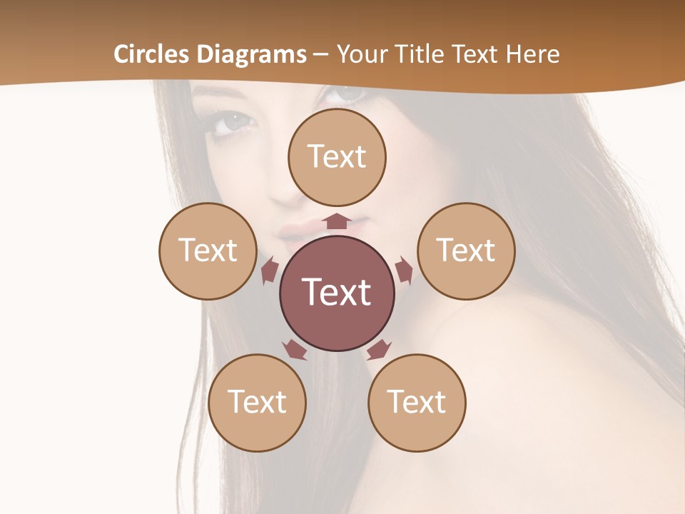 Vertical Brunette Portrait PowerPoint Template