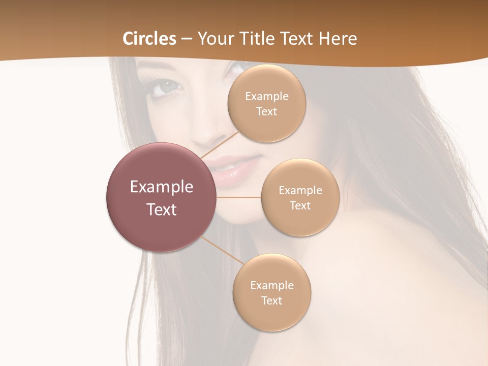 Vertical Brunette Portrait PowerPoint Template