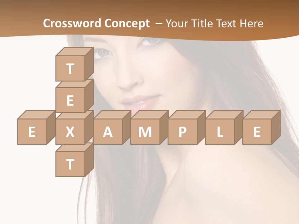 Vertical Brunette Portrait PowerPoint Template