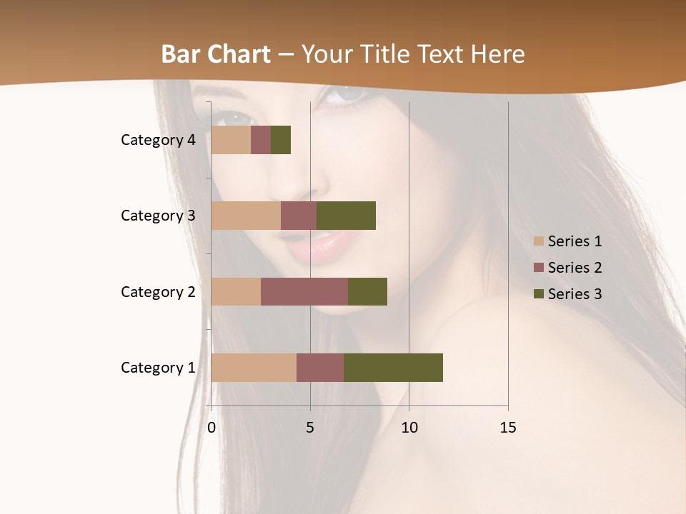 Vertical Brunette Portrait PowerPoint Template