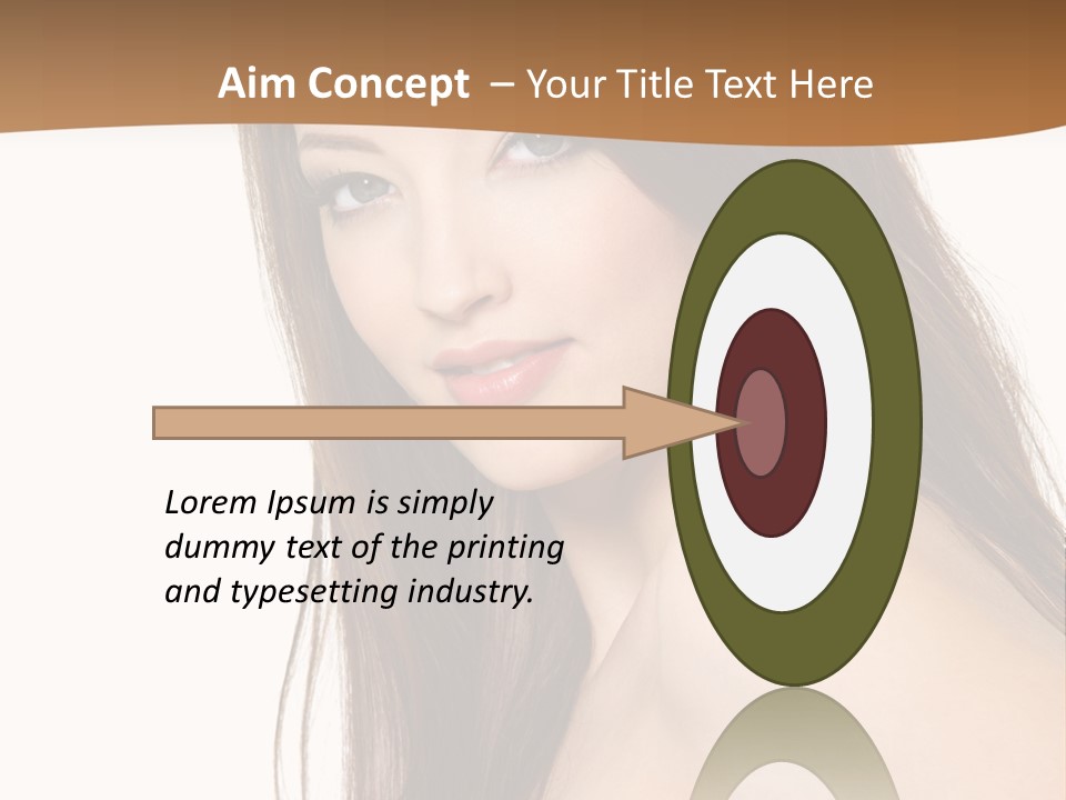 Vertical Brunette Portrait PowerPoint Template