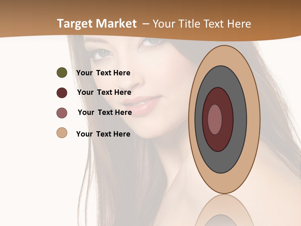 Vertical Brunette Portrait PowerPoint Template