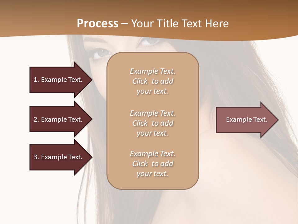 Vertical Brunette Portrait PowerPoint Template