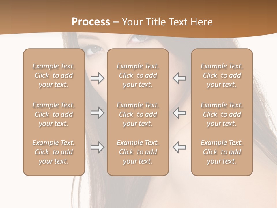 Vertical Brunette Portrait PowerPoint Template