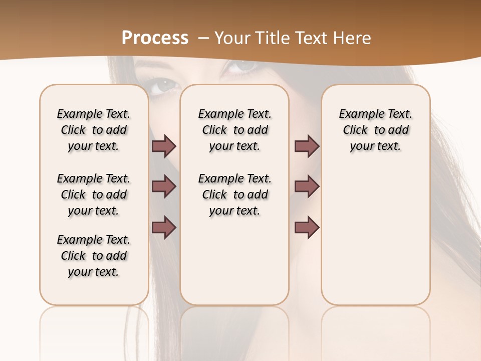 Vertical Brunette Portrait PowerPoint Template