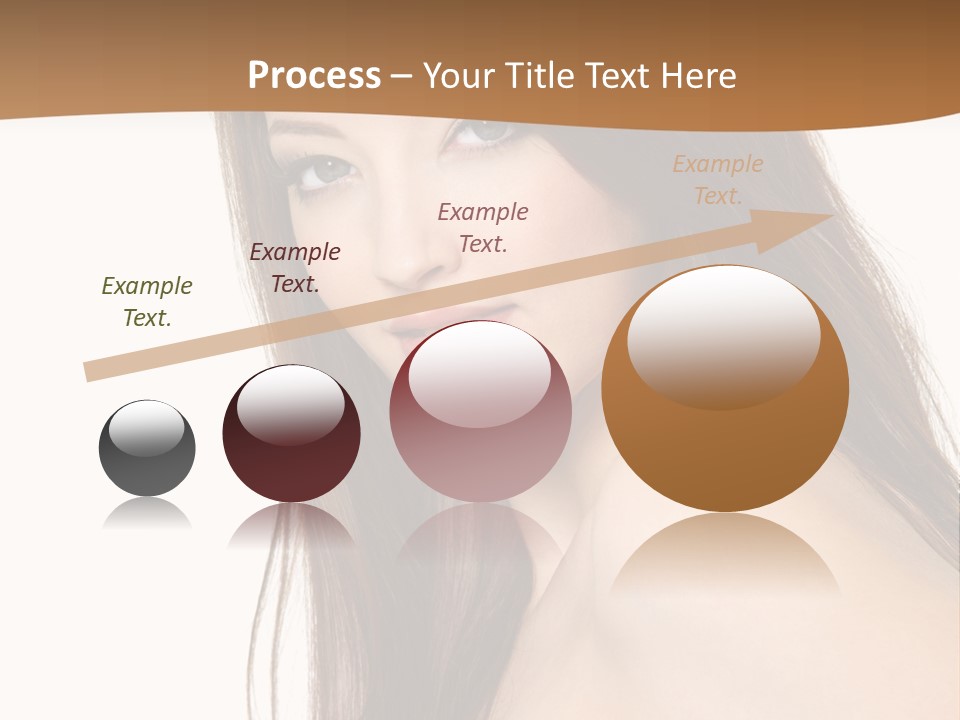Vertical Brunette Portrait PowerPoint Template