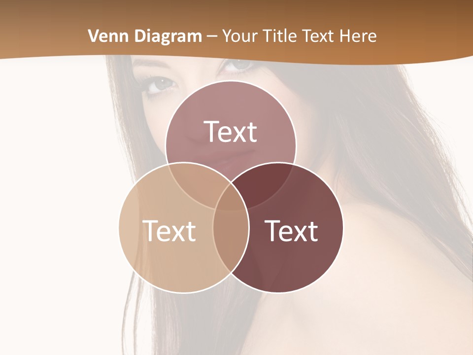 Vertical Brunette Portrait PowerPoint Template