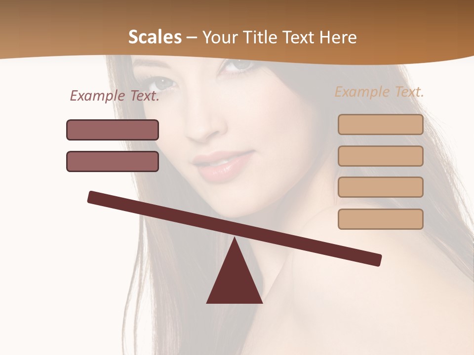 Vertical Brunette Portrait PowerPoint Template