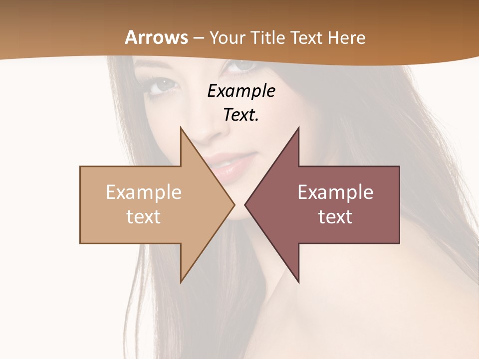 Vertical Brunette Portrait PowerPoint Template