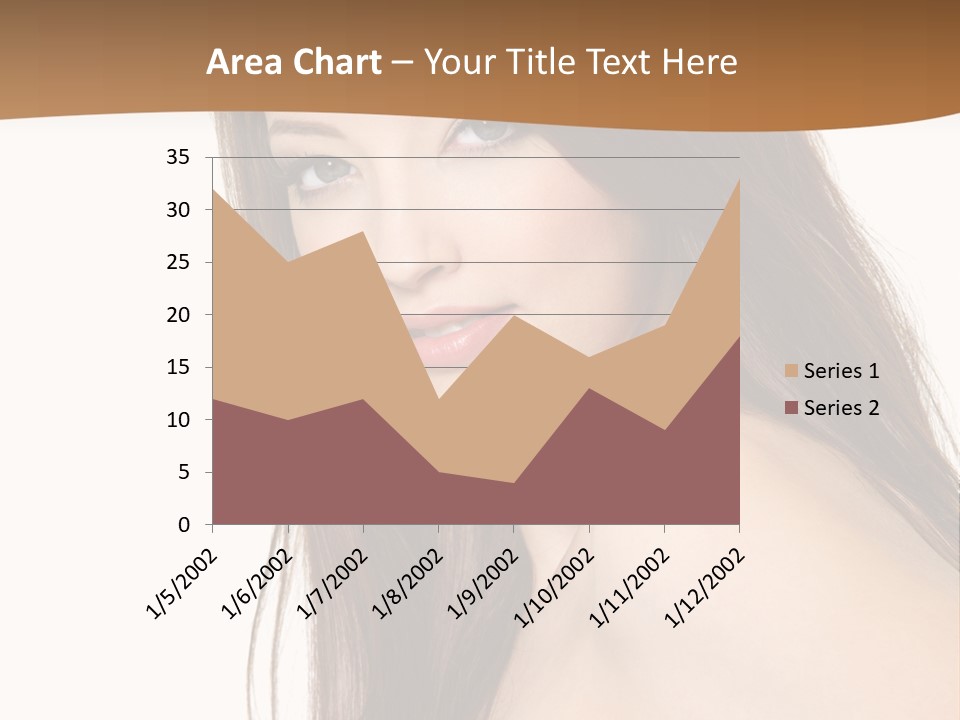 Vertical Brunette Portrait PowerPoint Template