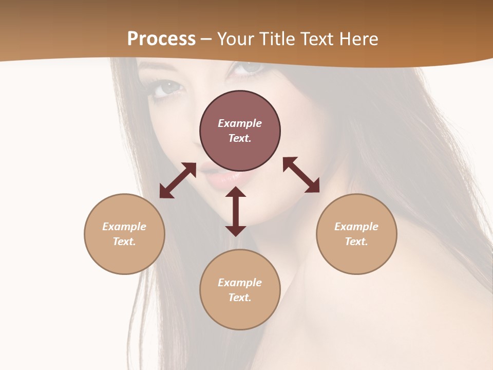 Vertical Brunette Portrait PowerPoint Template