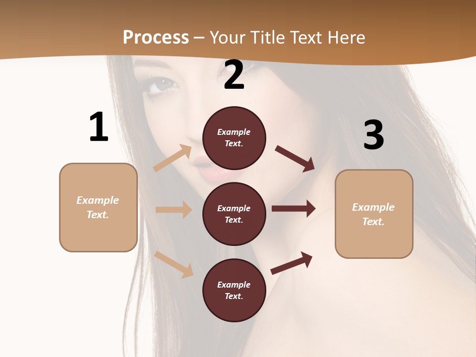 Vertical Brunette Portrait PowerPoint Template