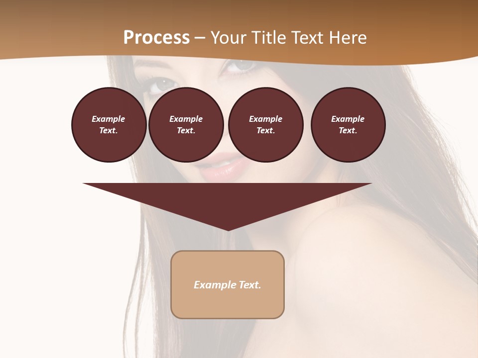 Vertical Brunette Portrait PowerPoint Template