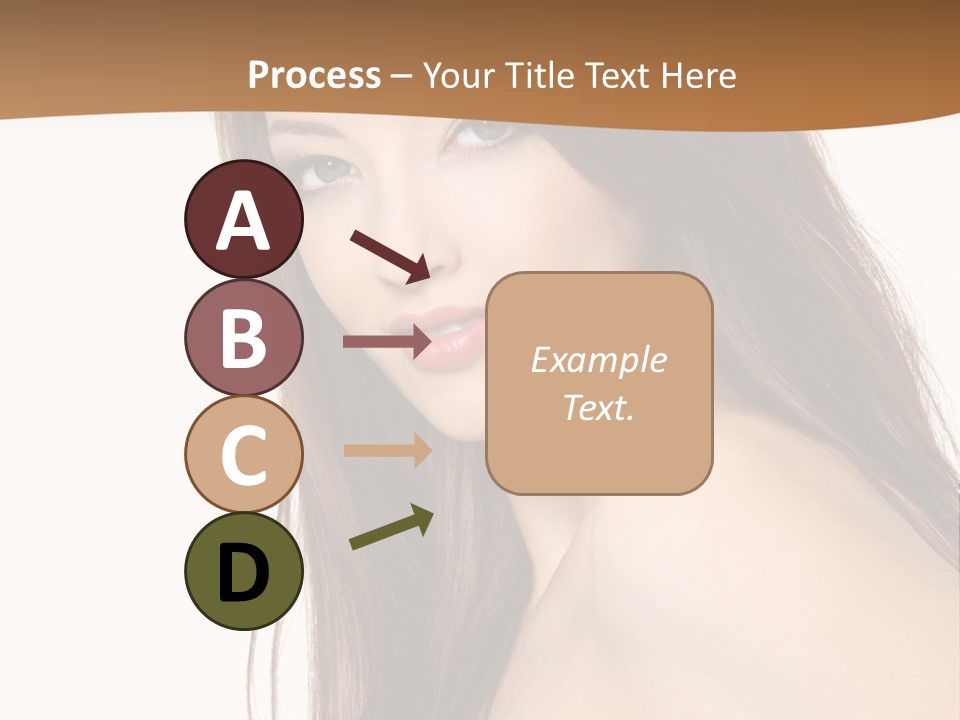 Vertical Brunette Portrait PowerPoint Template